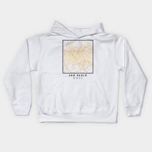 SAO PAULO CITY STREET MAP ART Kids Hoodie